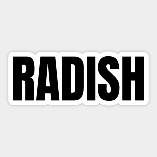 Radish Word - Simple Bold Text Sticker